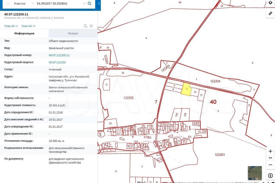 Кадастровый план калужской области