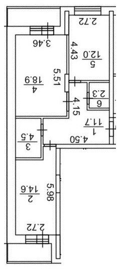 Продаётся 3-комнатная квартира, 71.8 м²