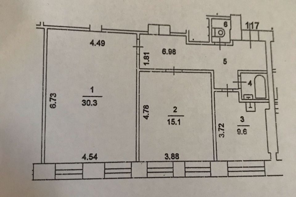 Продаётся 2-комнатная квартира, 72 м²