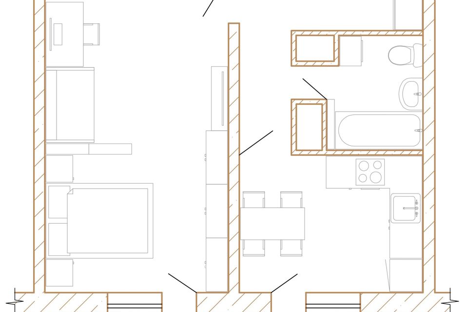 Продаётся 1-комнатная квартира, 42 м²