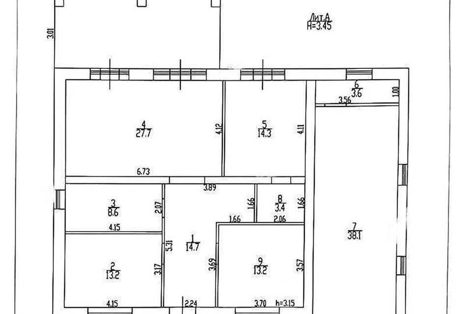 Продаётся 1-этажный дом, 124 м²