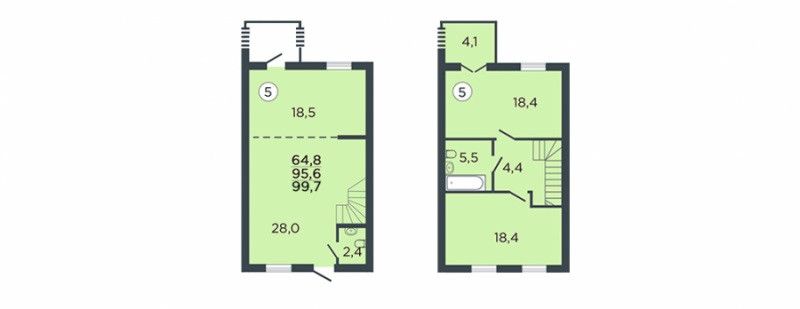 Продаётся 2-комнатная квартира, 99.7 м²
