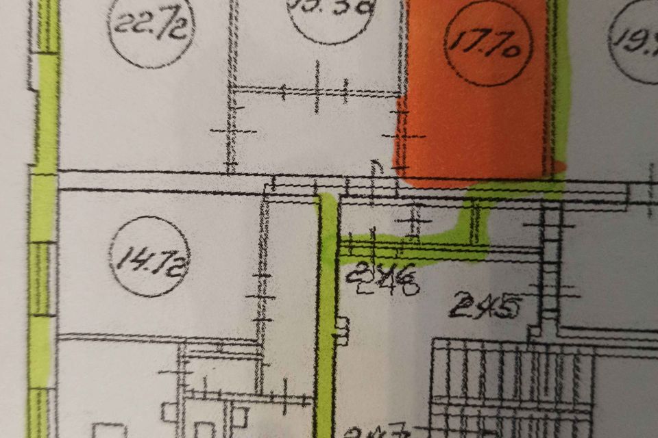 Продаётся комната в 4-комн. квартире, 17.7 м²