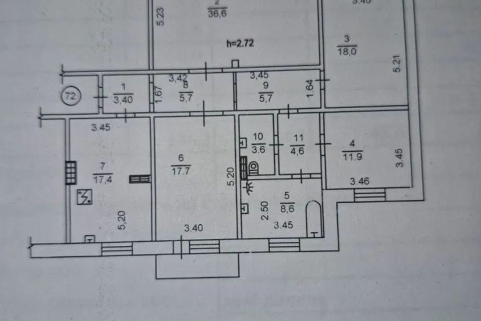 Продаётся 4-комнатная квартира, 136 м²