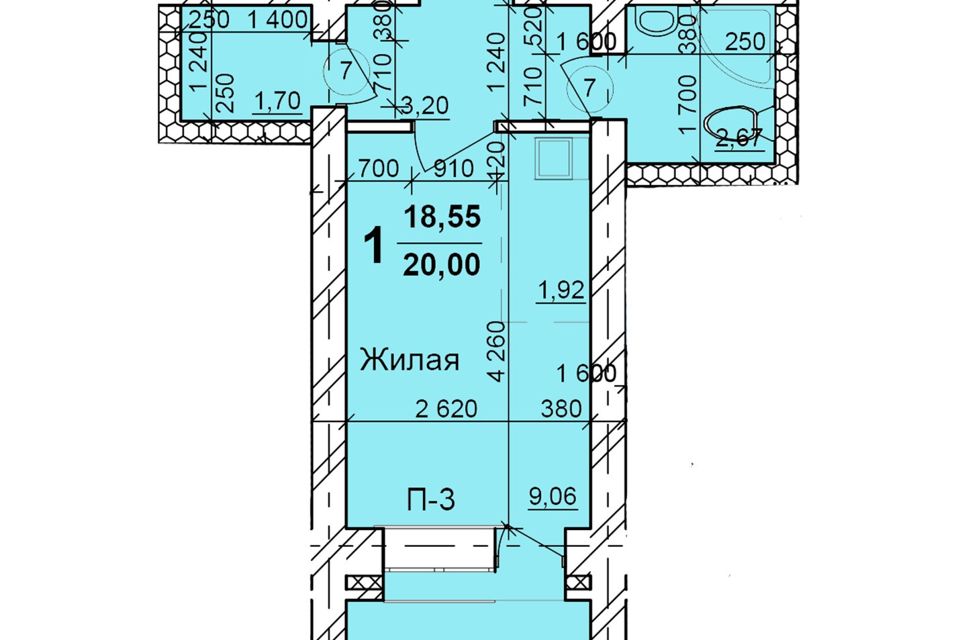 Продаётся студия, 20 м²