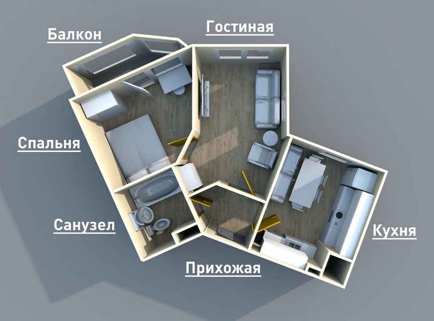 Продаётся 1-комнатная квартира, 40 м²