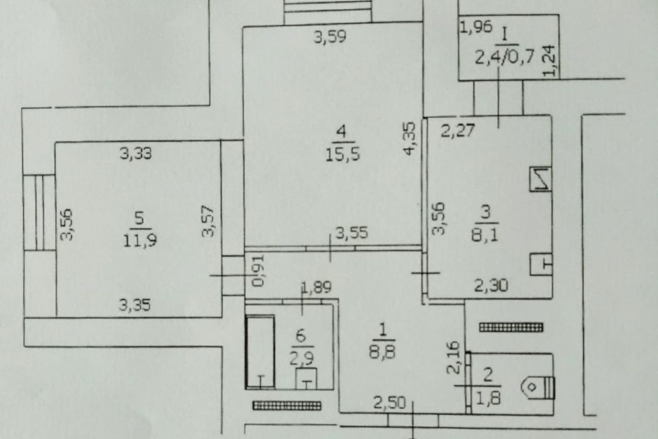 Продаётся 2-комнатная квартира, 49.7 м²
