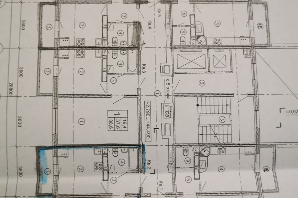Продаётся 1-комнатная квартира, 38.3 м²