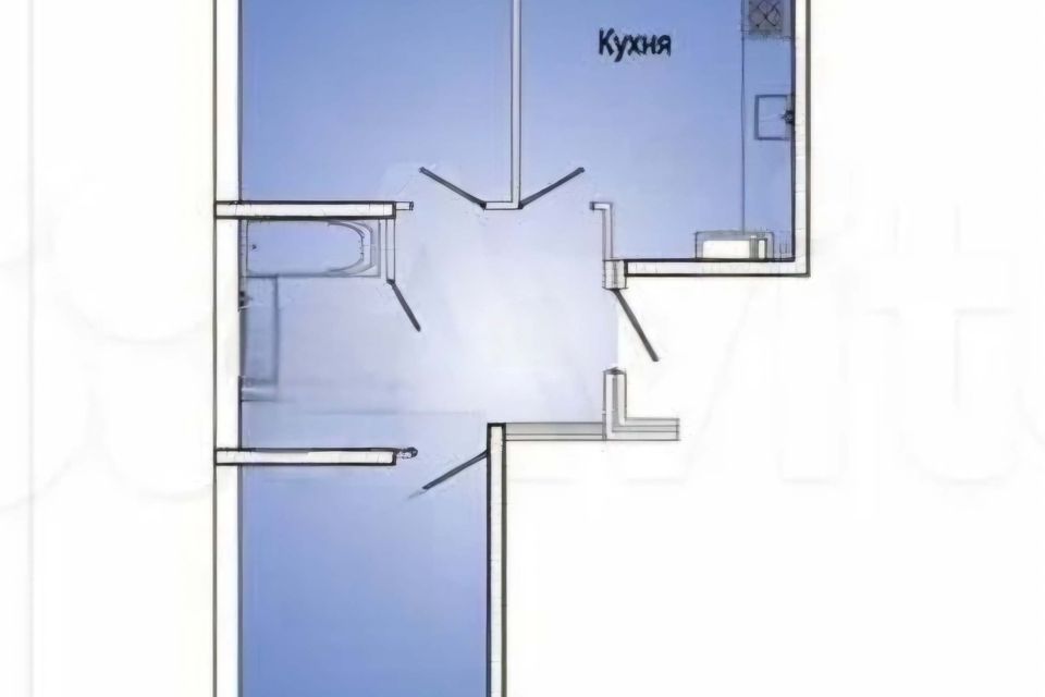 Продаётся 2-комнатная квартира, 42.5 м²