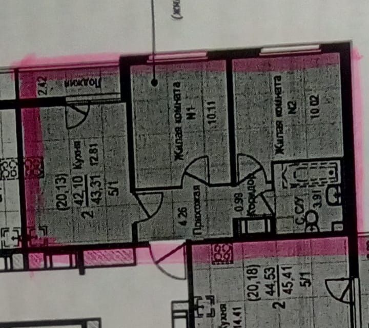 Продаётся 2-комнатная квартира, 42 м²