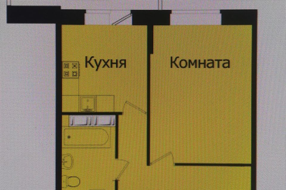 Продаётся 1-комнатная квартира, 39 м²
