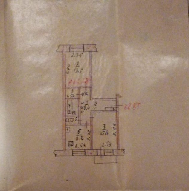 Продаётся 2-комнатная квартира, 52.8 м²
