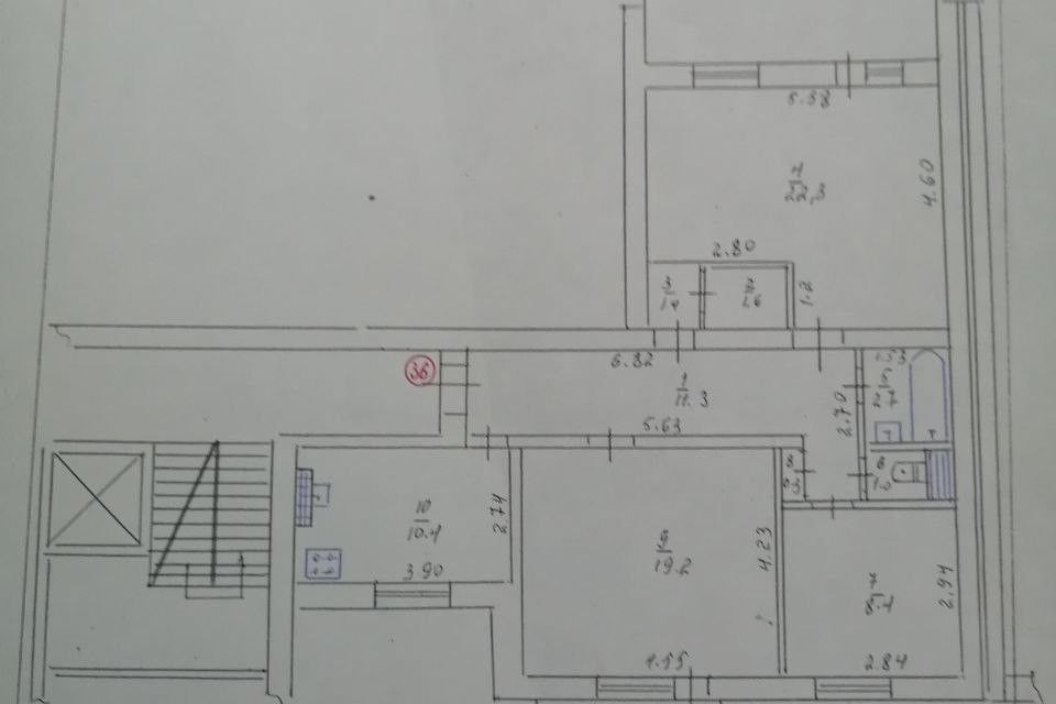 Продаётся 3-комнатная квартира, 83.6 м²
