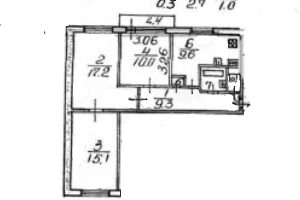 Продаётся 3-комнатная квартира, 65.2 м²