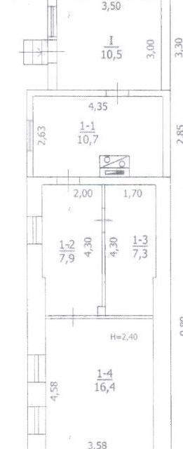 Продаётся 1-этажный дом, 83 м²