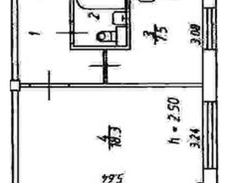 Продаётся 1-комнатная квартира, 33.5 м²
