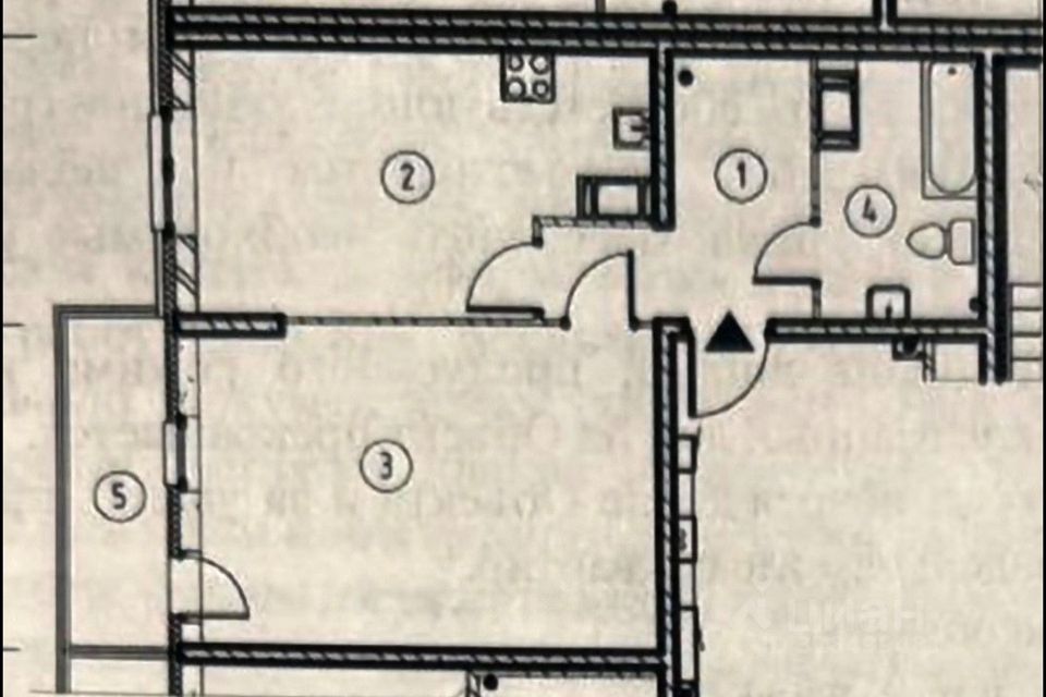 Продаётся 1-комнатная квартира, 50 м²