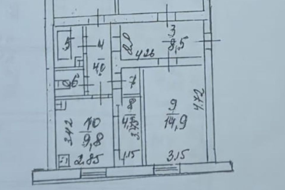 Продаётся 3-комнатная квартира, 81 м²