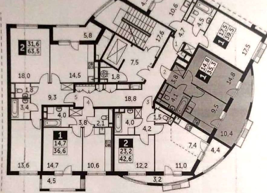 Продаётся 1-комнатная квартира, 35.3 м²