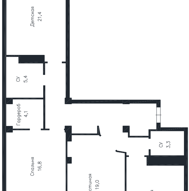 Продаётся 3-комнатная квартира, 103.6 м²