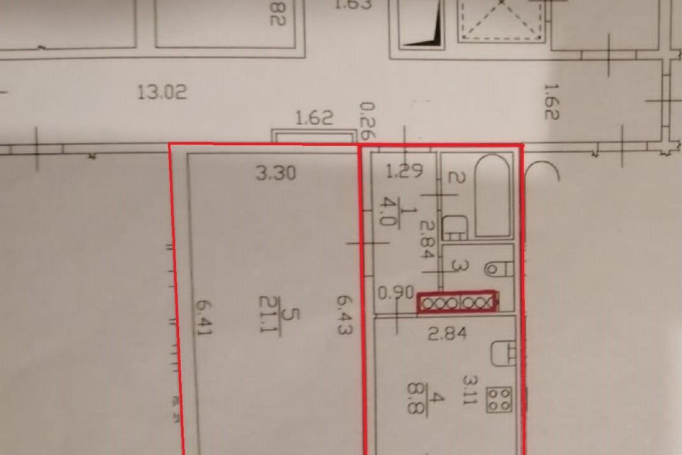 Продаётся 1-комнатная квартира, 38.1 м²