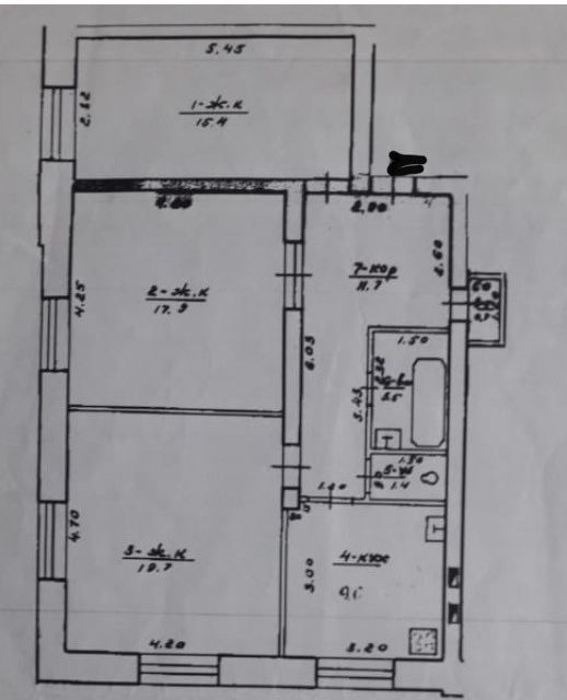 Продаётся 3-комнатная квартира, 80 м²