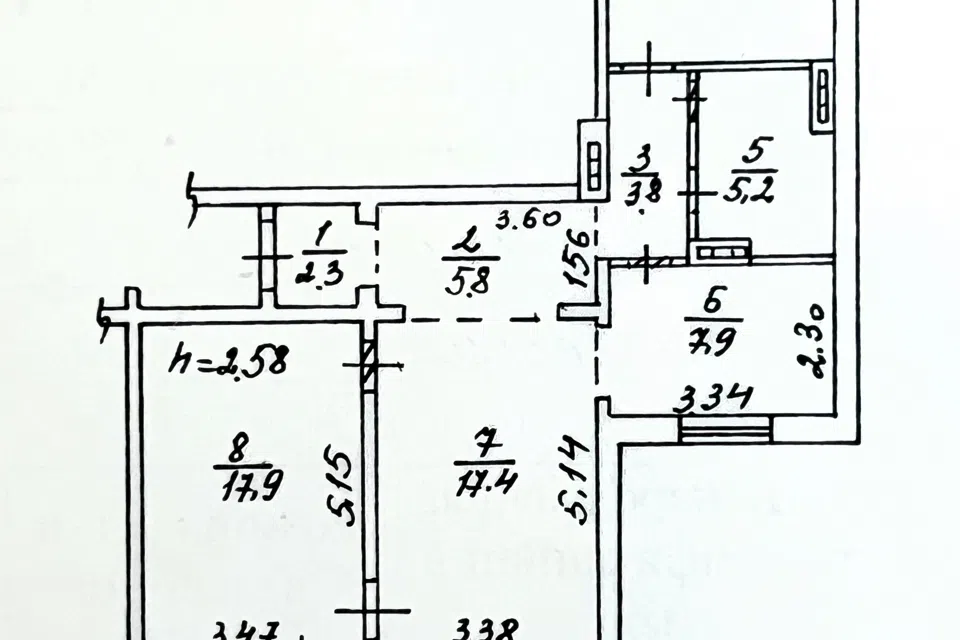 Продаётся 3-комнатная квартира, 73.5 м²