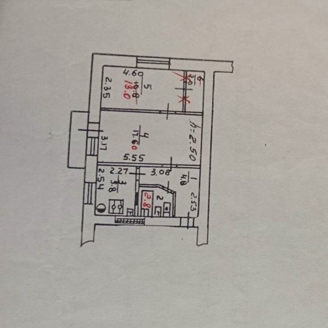 Продаётся 2-комнатная квартира, 45 м²