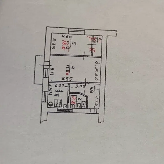 Продаётся 2-комнатная квартира, 45 м²