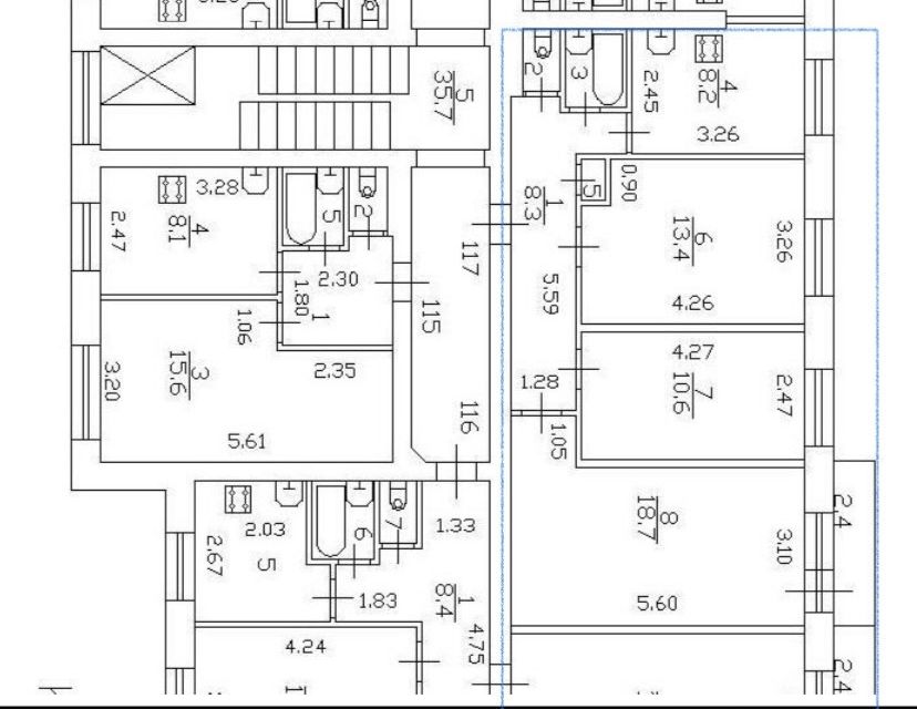 Продаётся 3-комнатная квартира, 62.6 м²
