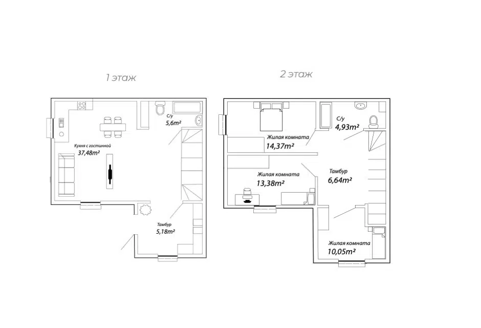 Продаётся 2-этажный дом, 100 м²