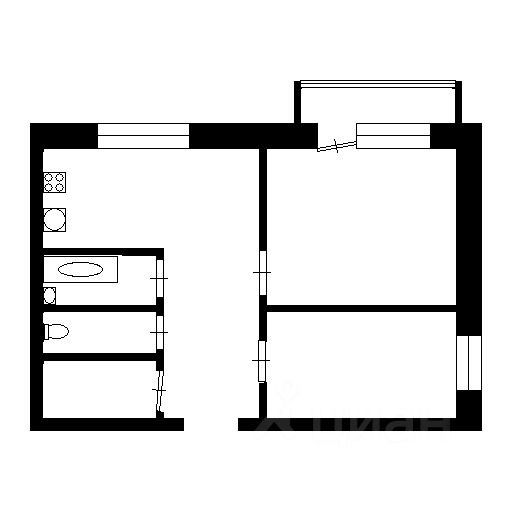 Продаётся 2-комнатная квартира, 42 м²