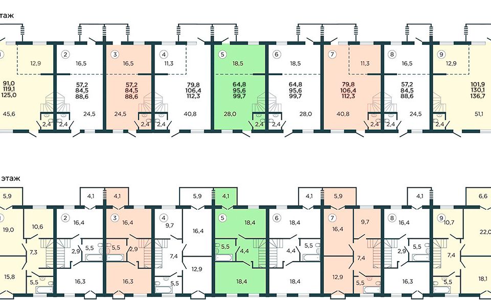 Продаётся 2-комнатная квартира, 114.1 м²