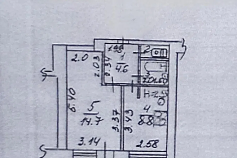 Продаётся 1-комнатная квартира, 29 м²