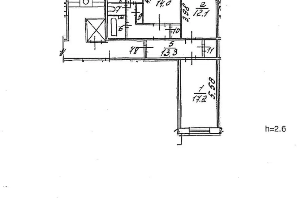 Продаётся 3-комнатная квартира, 72 м²