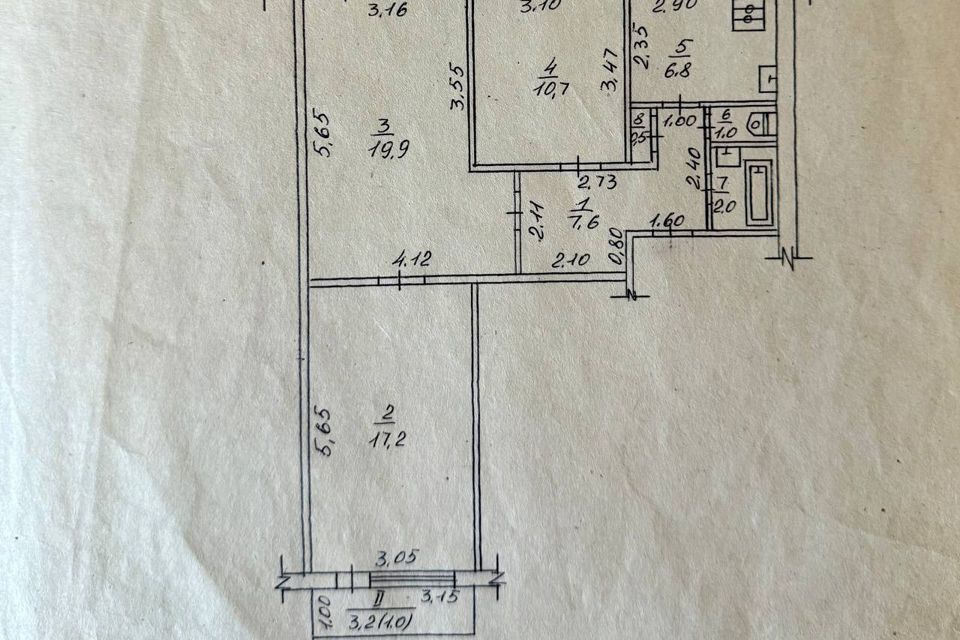 Продаётся 3-комнатная квартира, 68 м²