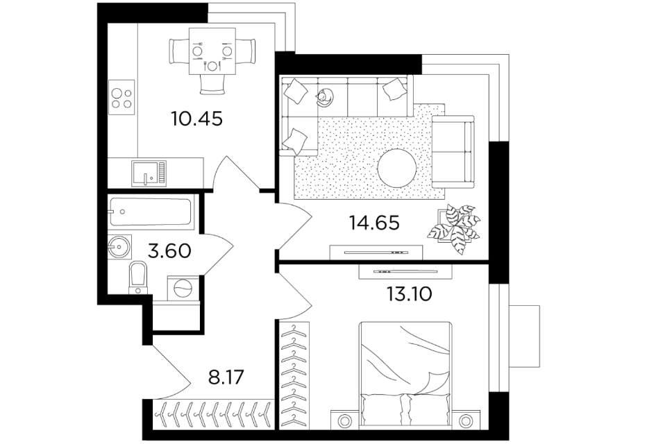 Продаётся 2-комнатная квартира, 50 м²