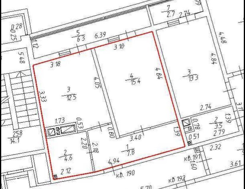 Продаётся 1-комнатная квартира, 46.6 м²