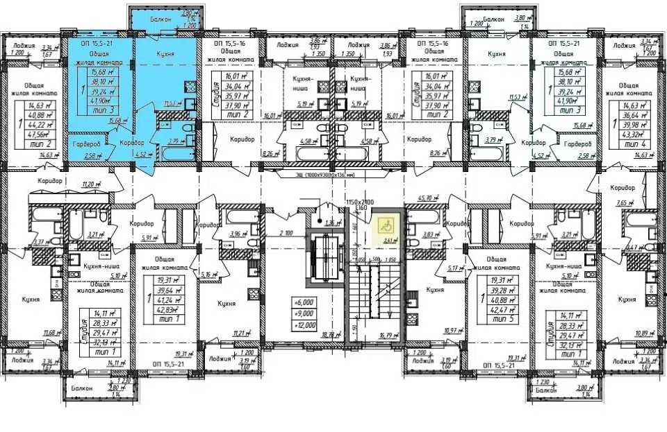 Продаётся 1-комнатная квартира, 41.9 м²