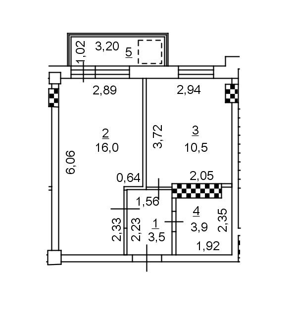 Продаётся 1-комнатная квартира, 33.8 м²