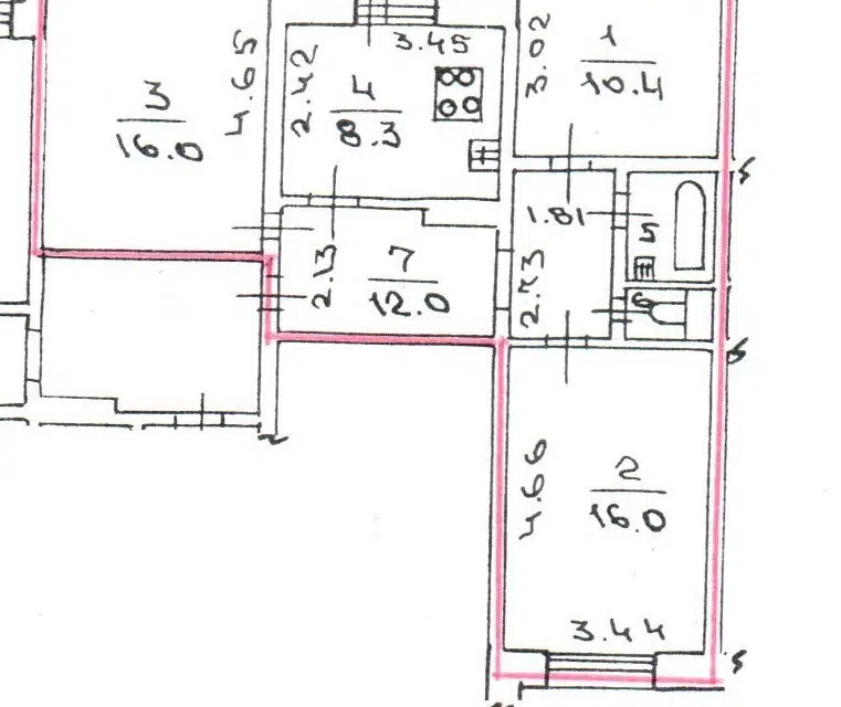 Продаётся 3-комнатная квартира, 68 м²