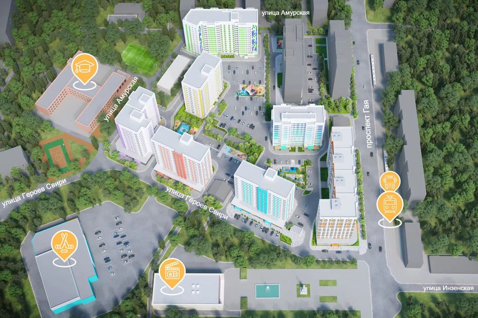 Продаётся 1-комнатная квартира, 44.55 м²