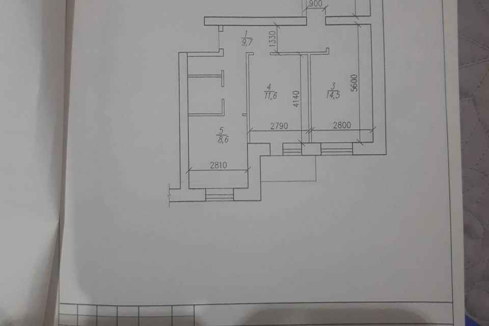 Продаётся 3-комнатная квартира, 65.6 м²