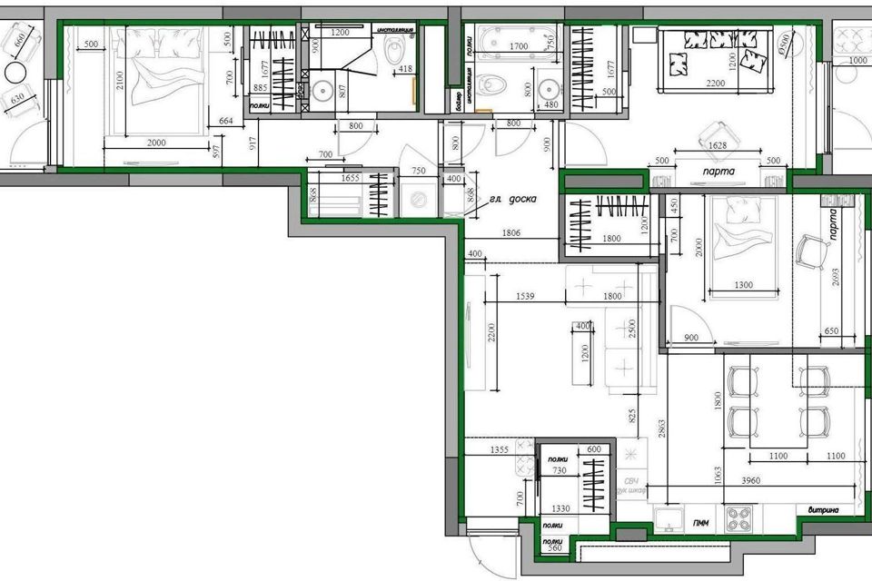 Продаётся 4-комнатная квартира, 101.3 м²