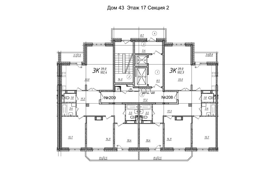 Продаётся 3-комнатная квартира, 102.4 м²