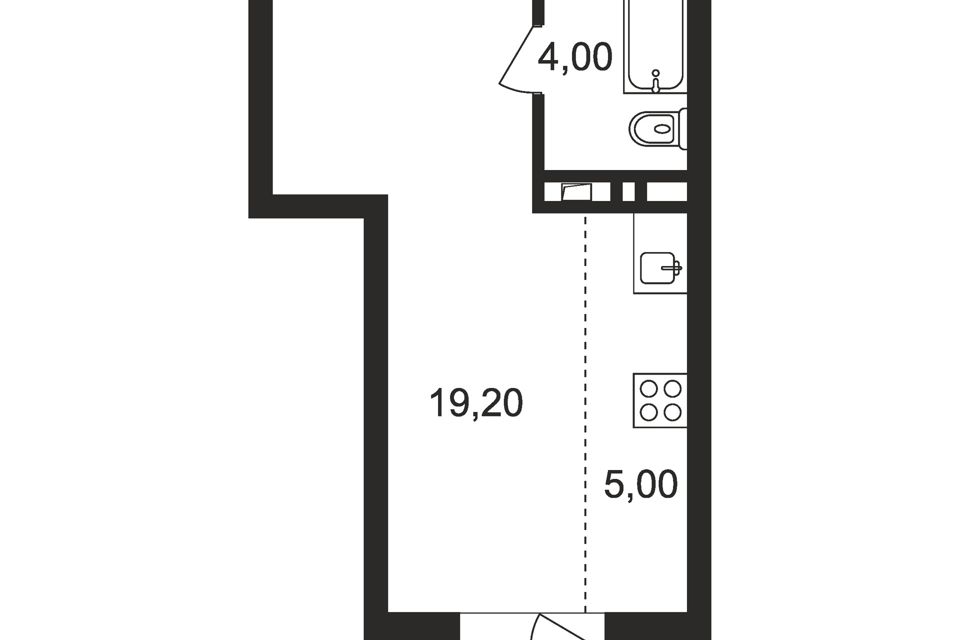 Продаётся студия, 28.2 м²