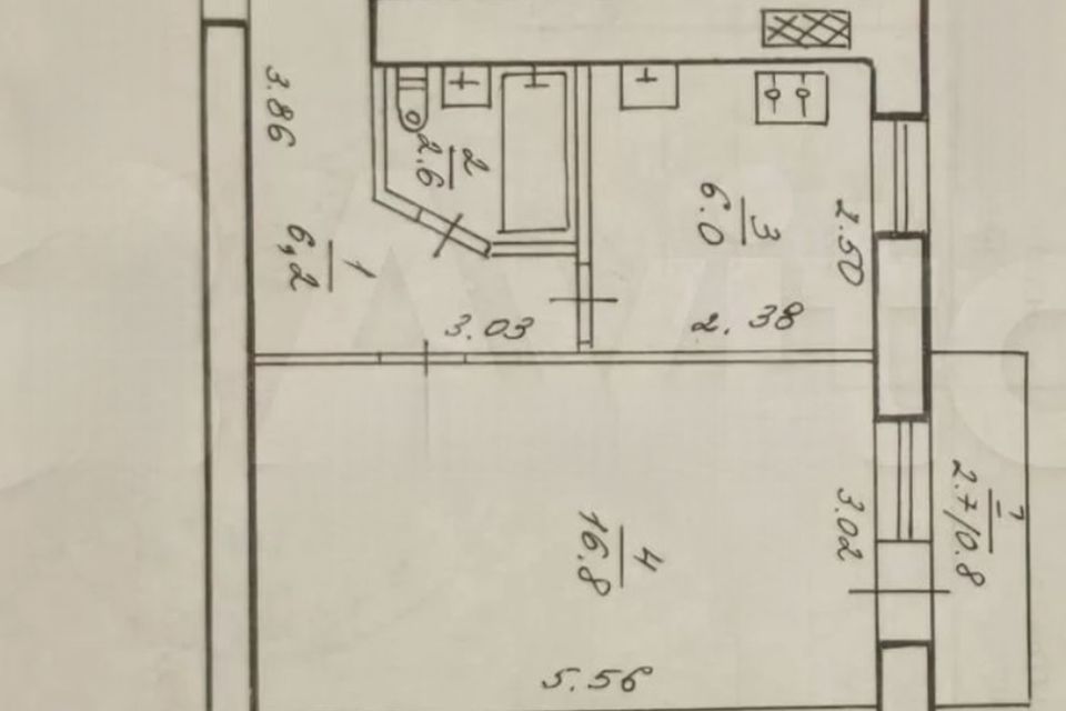Продаётся 1-комнатная квартира, 31 м²