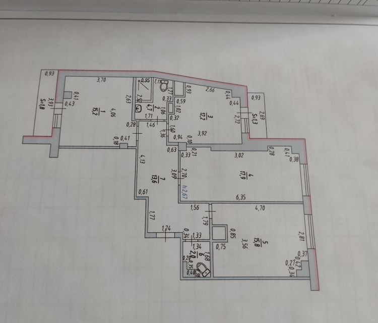 Продаётся 3-комнатная квартира, 81.4 м²