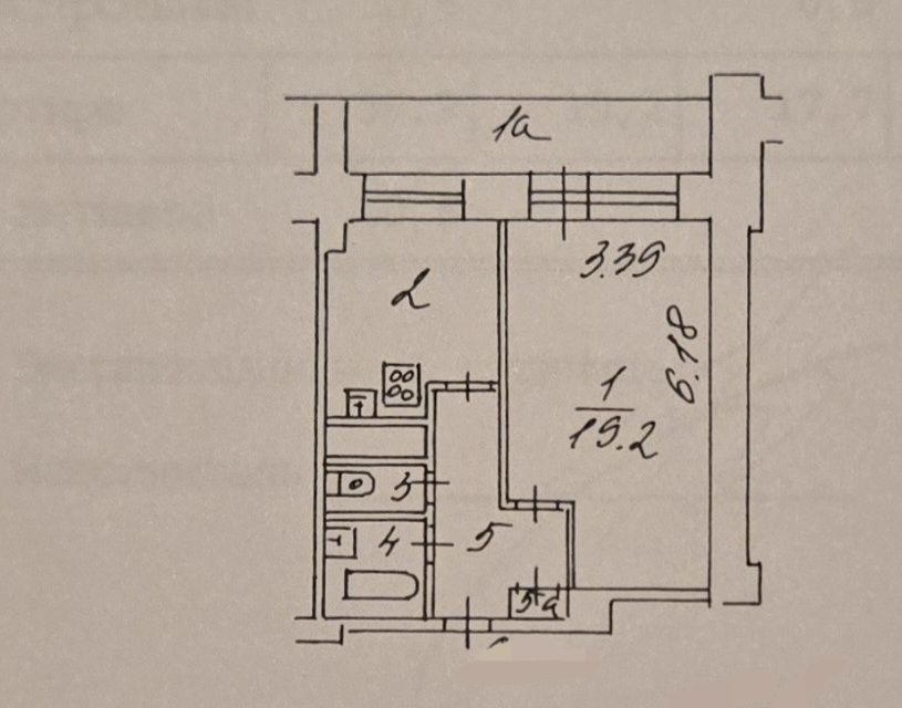 Продаётся 1-комнатная квартира, 36.9 м²