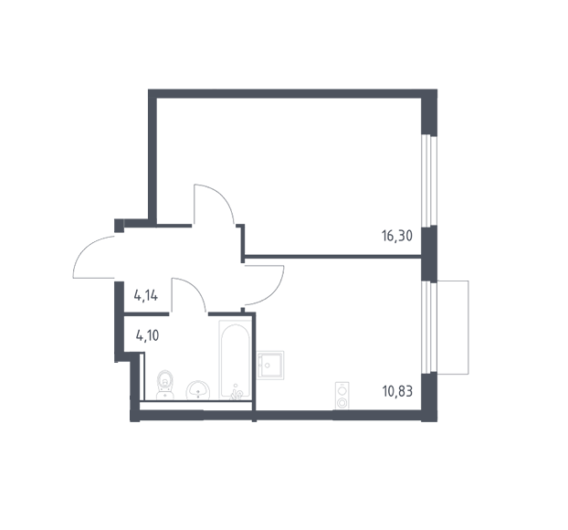 Продаётся 1-комнатная квартира, 35.37 м²